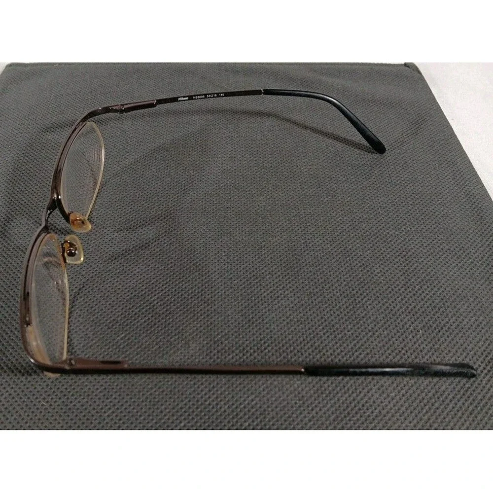 Nikon NS5005 Bronze Half Metal Rim Eyeglass Frames Only 53-18-140 Flex Hinge
